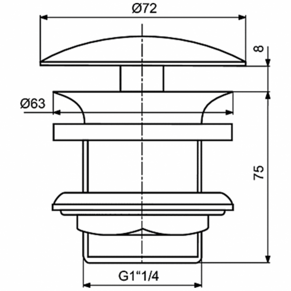 Донный клапан Ideal Standard J3291AA Донный клапан Ideal Standard J3291AA