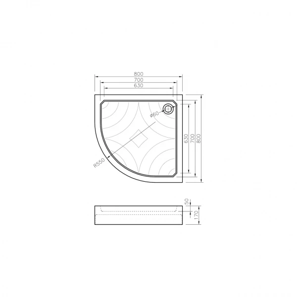 Поддон акриловй Koller Pool Grace 90x90 полукруглый Поддон акриловй Koller Pool Grace 90x90 полукруглый