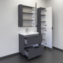 Тумба с раковиной Comforty Лима 70 см 00-00019179 напольная антрацит