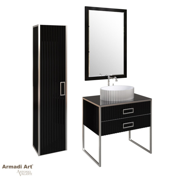 Пенал Armadi Art Monaco 35x170 см 868-BCR L напольный черный