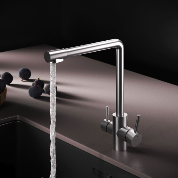 Смеситель для кухонной мойки Am.Pm X-Joy S с каналом для фильтра F85B05711 сатин матовый