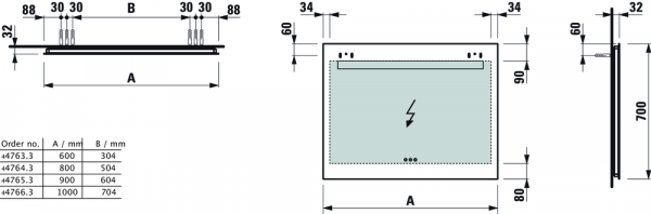 Зеркало Led-подсветка 60x70 Laufen Leelo 4.4763.3.950.144.1 Зеркало Led-подсветка 60x70 Laufen Leelo 4.4763.3.950.144.1