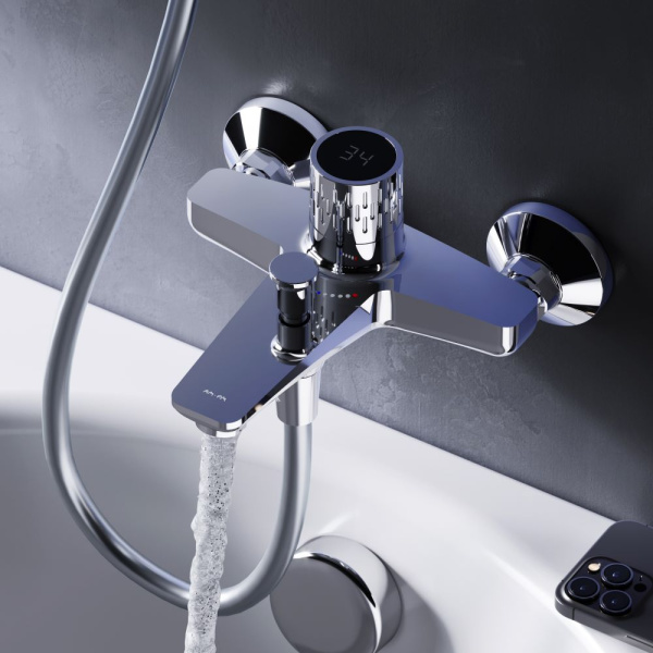 Смеситель для ванны с термостатом Am.Pm Gem F90A10400 хром глянцевый