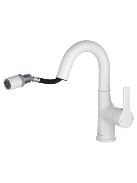 Смеситель для раковины Wonzon & Woghand WW-FE01L212-MW белый матовый