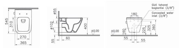 Унитаз подвесной Vitrа Integra Square 7082B003-7209