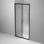 Дверь душевая в нишу 100см  AM.PM Gem W90G-100-1-195BM профиль черный матовый стекло матовое Дверь душевая в нишу 100см  AM.PM Gem W90G-100-1-195BM профиль черный матовый стекло матовое