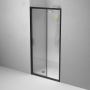 Дверь душевая в нишу 100см  AM.PM Gem W90G-100-1-195BM профиль черный матовый стекло матовое Дверь душевая в нишу 100см  AM.PM Gem W90G-100-1-195BM профиль черный матовый стекло матовое