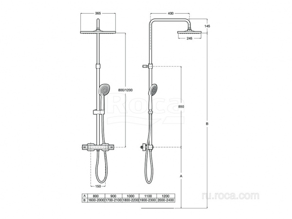 Душевая стойка Roca Level-T 5A201AC00 Душевая стойка Roca Level-T 5A201AC00
