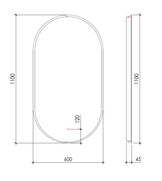 Зеркало 110x60 с подсветкой Armadi Art Vallessi 568-G Золото Зеркало 110x60 с подсветкой Armadi Art Vallessi 568-G Золото
