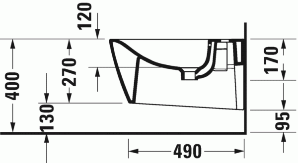 Биде подвесное DURAVIT VIU 2292150000 Биде подвесное DURAVIT VIU 2292150000