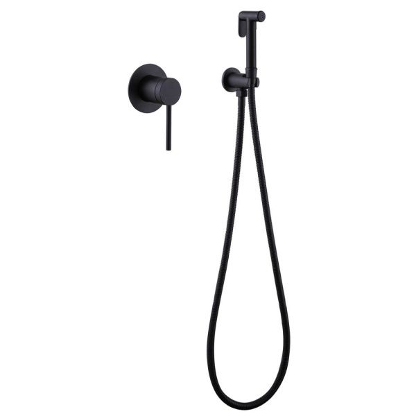 Смеситель с гигиеническим душем ABBER Emotion AF8825B черный матовый Смеситель с гигиеническим душем ABBER Emotion AF8825B черный матовый