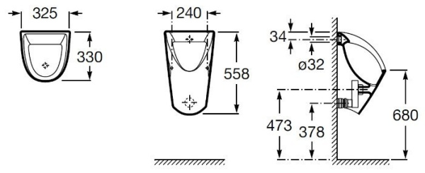 Писсуар Roca Chic 35945J000 Писсуар Roca Chic 35945J000
