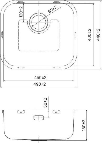 Мойка для кухни Iddis Mate 50 см MAT49S0i77 сатин