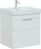 Тумба под раковину Aquanet Ирис New 60 см 00310148 подвесная белая глянцевая