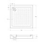 Акриловый поддон 90x90 см Cezares  TRAY-A-A-90-15-W0 белый Акриловый поддон 90x90 см Cezares  TRAY-A-A-90-15-W0 белый