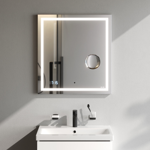 Зеркало Am.Pm Gem 65 см M91AMOX0653WG с подсветкой серебро