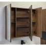 Шкаф зеркальный Comforty Соло 90 см 00-00010980 R дуб темно-коричневый