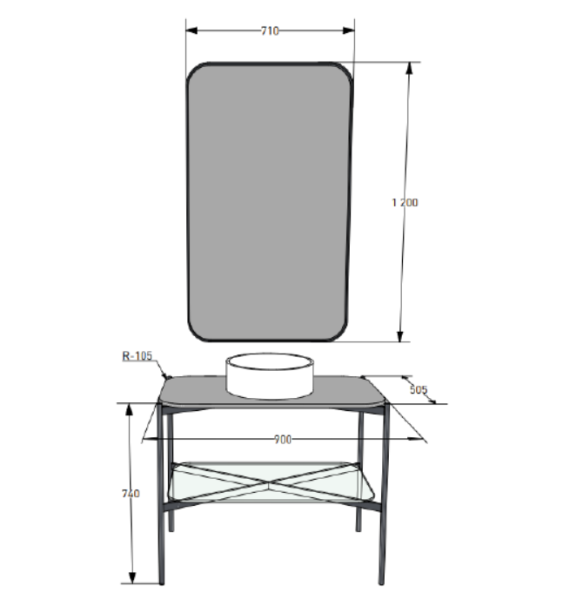 Консоль Salini Grazia 90 см 27G109 под раковину напольная