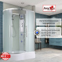 Душевая кабина с баней AvaCan 120x80 EM3812RN профиль хром