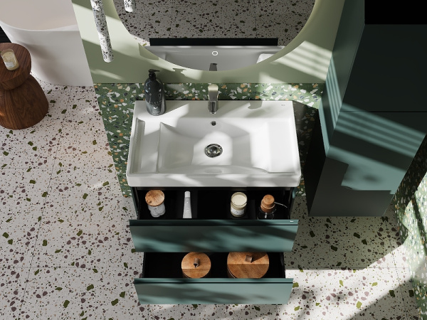 Тумба под раковину Roca Ona 80 см A857630513 подвесная зеленая