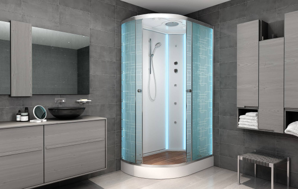 Душевая кабина AvaCan 120x90 EM2012RLED+GM профиль хром