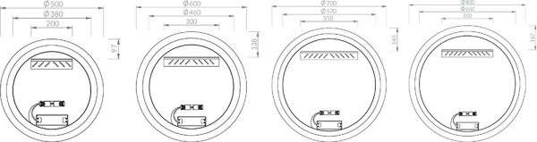 Зеркало RAVAK ORBIT I 800 с подсветкой X000001580 Зеркало RAVAK ORBIT I 800 с подсветкой X000001580
