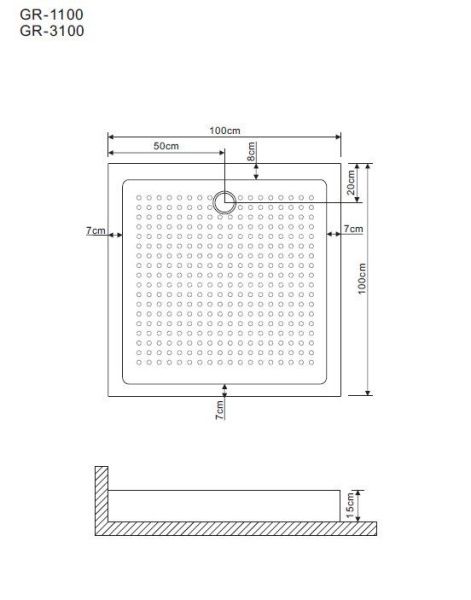 Душевое ограждение 100x100 Grossman GR-119110020 стекло профиль Душевое ограждение 100x100 Grossman GR-119110020 стекло профиль
