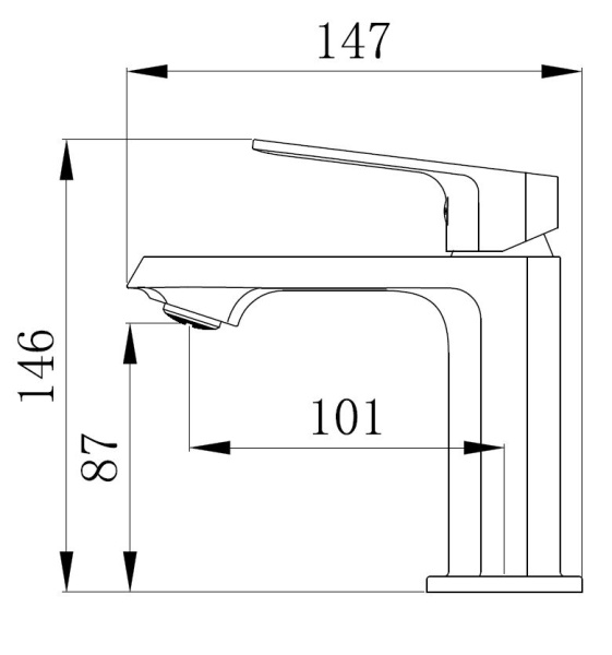 Смеситель для раковины Voda Surf SF26MB черный
