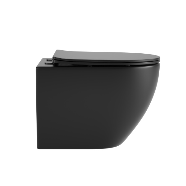 Комплект унитаз подвесной безободковый с инсталляцией и кнопкой смыва SET.SBOX7262B.2252 черный матовый