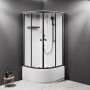 Душевая кабина 90x90 AM.PM X-Joy W94C-401A-090BT стекло прозрачное профиль черный матовый Душевая кабина 90x90 AM.PM X-Joy W94C-401A-090BT стекло прозрачное профиль черный матовый