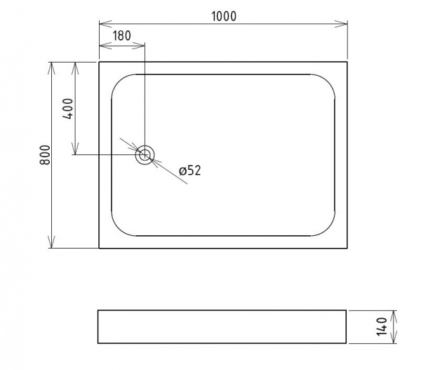 Поддон для душа 100x80 GEMY ST15T Поддон для душа 100x80 GEMY ST15T