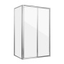 Душевой уголок дверь раздвижная 100x80 GROSSMAN GR-1080Al профиль хром стекло прозрачное 4 мм