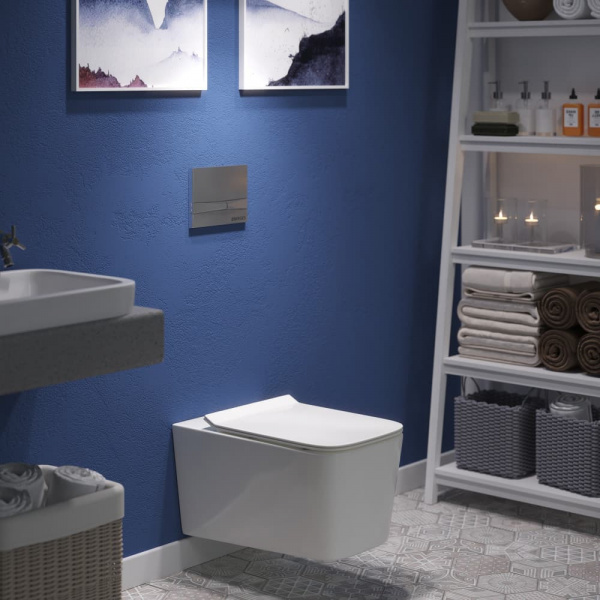 Унитаз BERGES подвесной FLOE 55 см, сиденье Дюропласт Floe Slim SO, микролифт, быстросьем Унитаз BERGES подвесной FLOE 55 см, сиденье Дюропласт Floe Slim SO, микролифт, быстросьем
