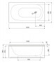 Акриловая ванна 120x70 см Cezares  ECO-180-80-41 белый Акриловая ванна 120x70 см Cezares  ECO-180-80-41 белый