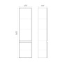 Пенал Comforty Лозанна 40x160 см 00-00017837 подвесной белый