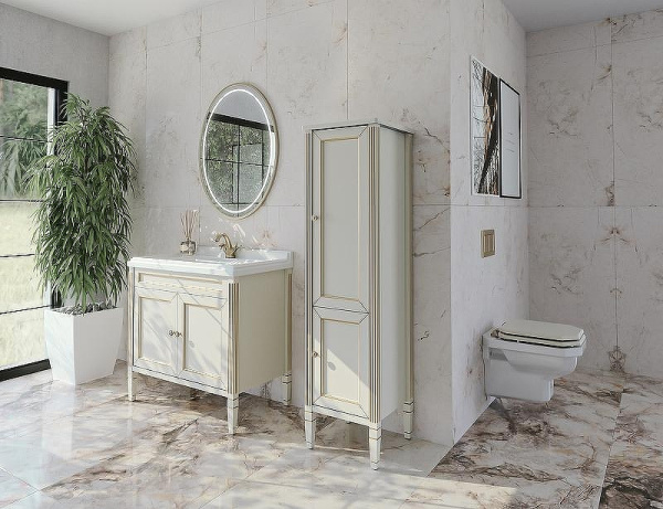 Тумба с раковиной Caprigo Albion Promo 80 см 33312-011.VOT.00.20 напольная бежевая