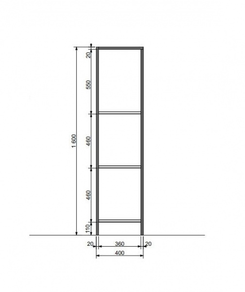 Кованый стеллаж 40 см ЭСТЕТ Comfort Loft Кованый стеллаж 40 см ЭСТЕТ Comfort Loft