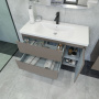 Тумба с раковиной Caprigo Forte 100 см 36115R-SF025 подвесная серая