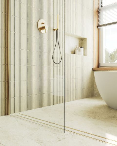 Душевая перегородка в широком профиле 69x195 см MaybahGlass  MGD-701-3ш стекло бесцветное Душевая перегородка в широком профиле 69x195 см MaybahGlass  MGD-701-3ш стекло бесцветное
