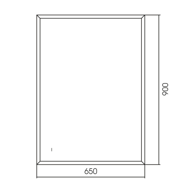 Зеркало с подсветкой, бесконтактным выключателем и диммером 65x90 см ABBER  AG6110SC-0,65 черный Зеркало с подсветкой, бесконтактным выключателем и диммером 65x90 см ABBER  AG6110SC-0,65 черный