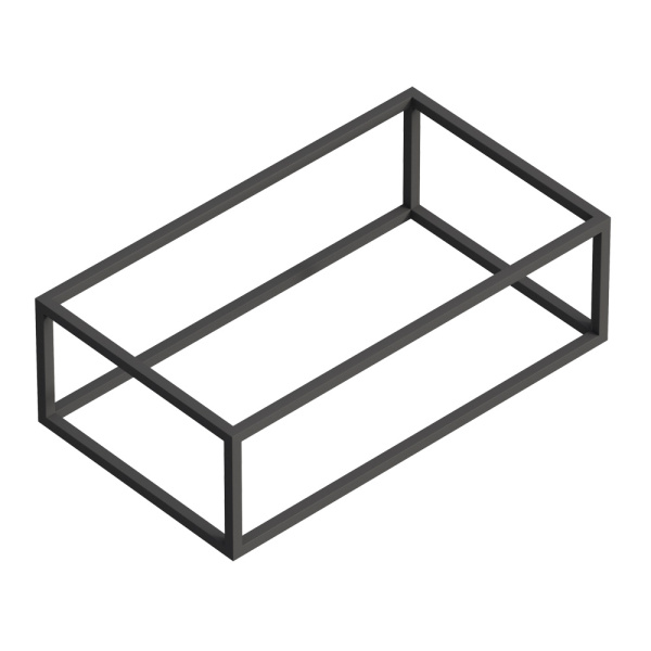 Консоль Cezares Cadro 90 см CADRO-90-46-30-1C-SO-MET-ST под раковину подвесная