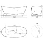Ванна из литьевого камня Salini Noemi 170х75 101712G белая глянцевая