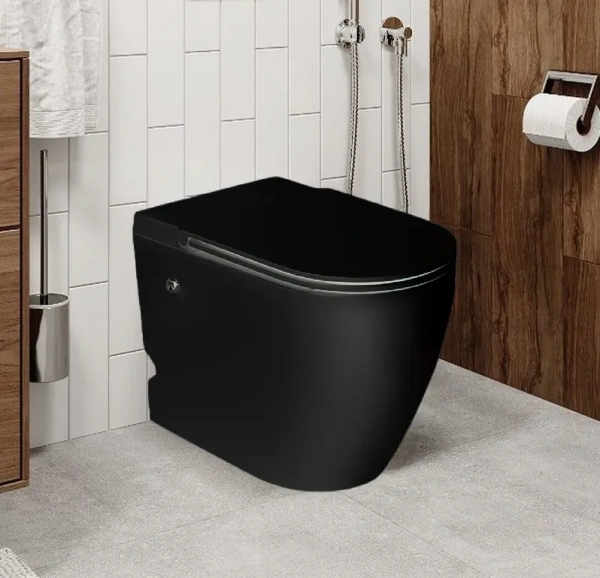 Унитаз приставной импульсного смыва безободковый Cerutti Spa SELLA Pulse MB CT10199 черный матовый с сиденьем микролифт Унитаз приставной импульсного смыва безободковый Cerutti Spa SELLA Pulse MB CT10199 черный матовый с сиденьем микролифт