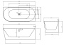 Ванна акриловая угловая 170x78 ABBER AB9258-1.7 R Ванна акриловая угловая 170x78 ABBER AB9258-1.7 R