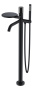 Смеситель для ванны Boheme Stick 129-BB напольный с душевой лейкой черный