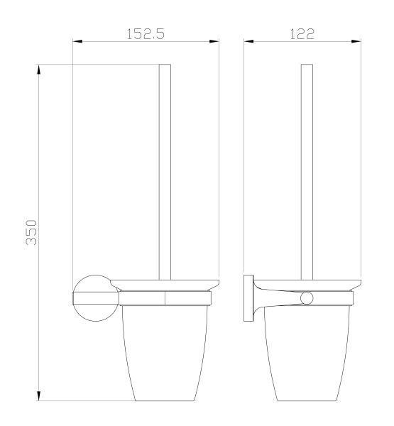 Ершик для унитаза Wonzon & Woghand Simple WW-6529-BG золото брашированный