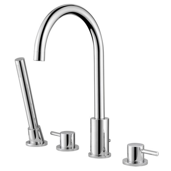 Смеситель на борт ванны  ABBER Wasser Kreis AF8113 хром Смеситель на борт ванны  ABBER Wasser Kreis AF8113 хром