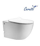 Унитаз подвесной Ceruttispa Barbaria CT10591 с импульсным смывом с микролифтом