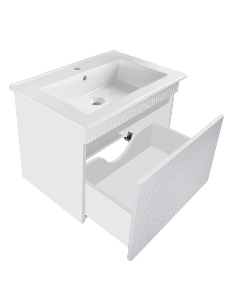 Тумба под раковину Runo Модена 70 см 00-00001453 напольная белая