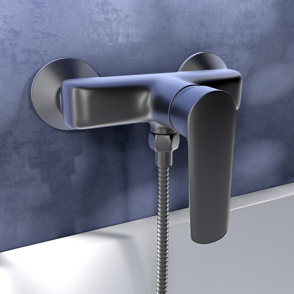 Смеситель для душа Esko Lagos Black LG80B черный матовый